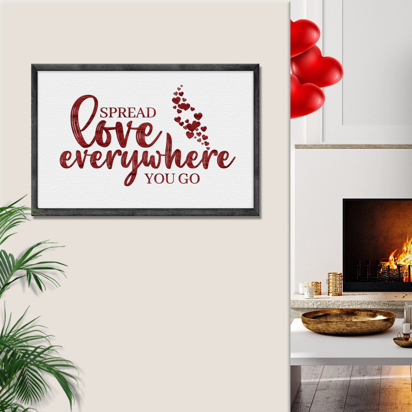 Valentines Day Love Canvas Wall Art