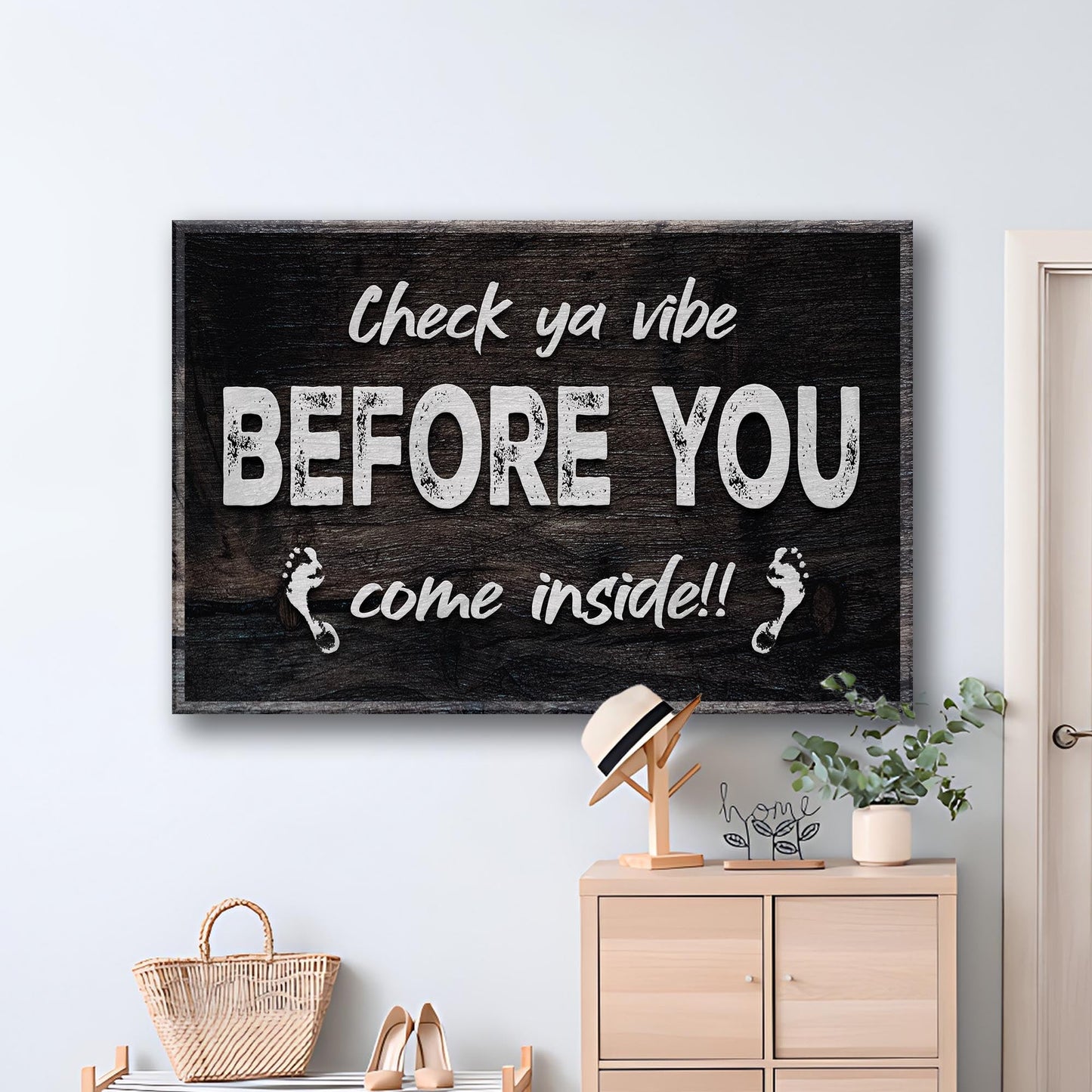 Funny Home Canvas Wall Art Sign