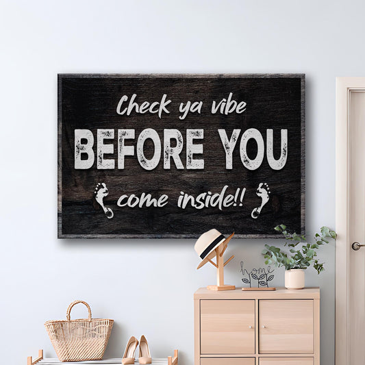 Funny Home Canvas Wall Art Sign