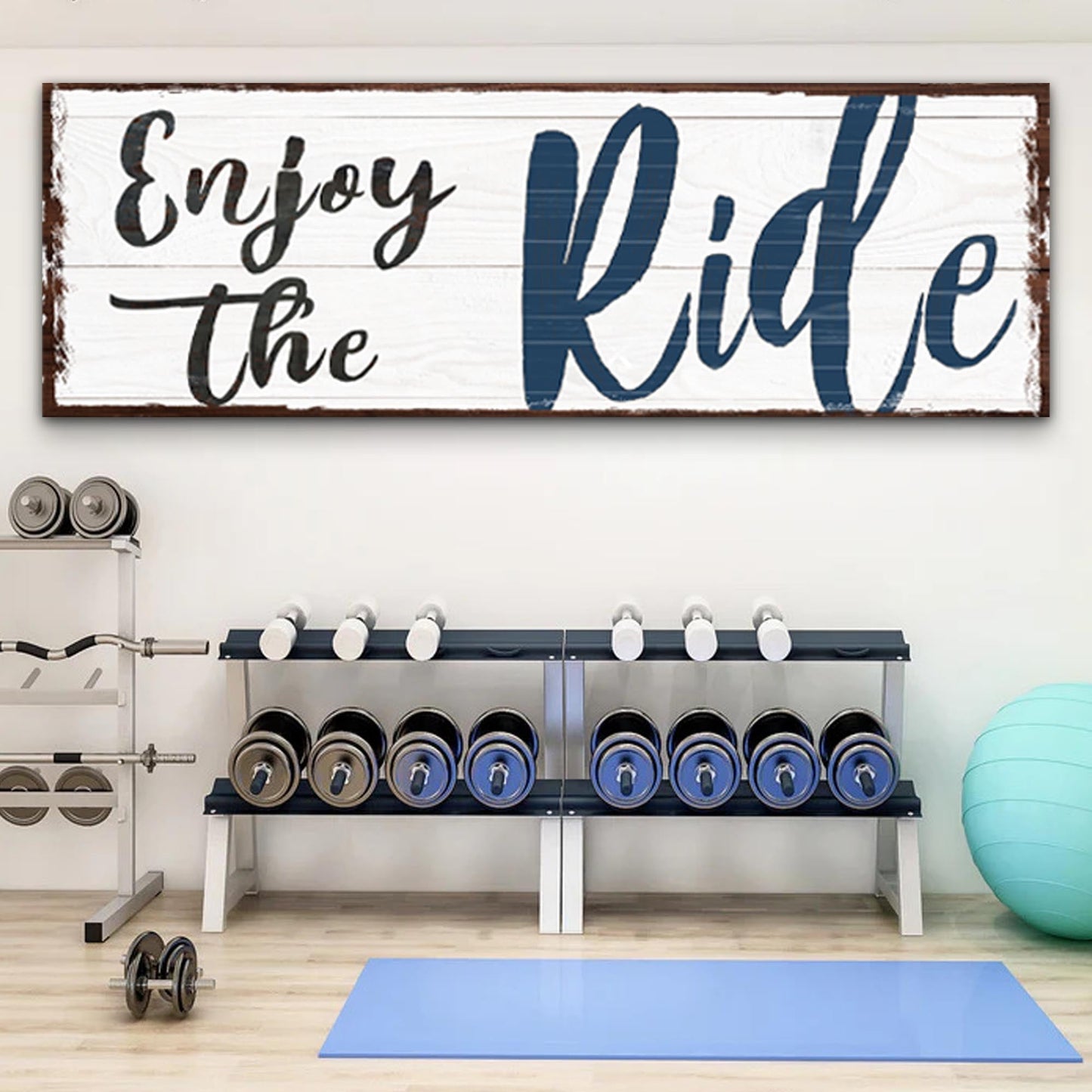 Enjoy the Ride Motivational Canvas Sign