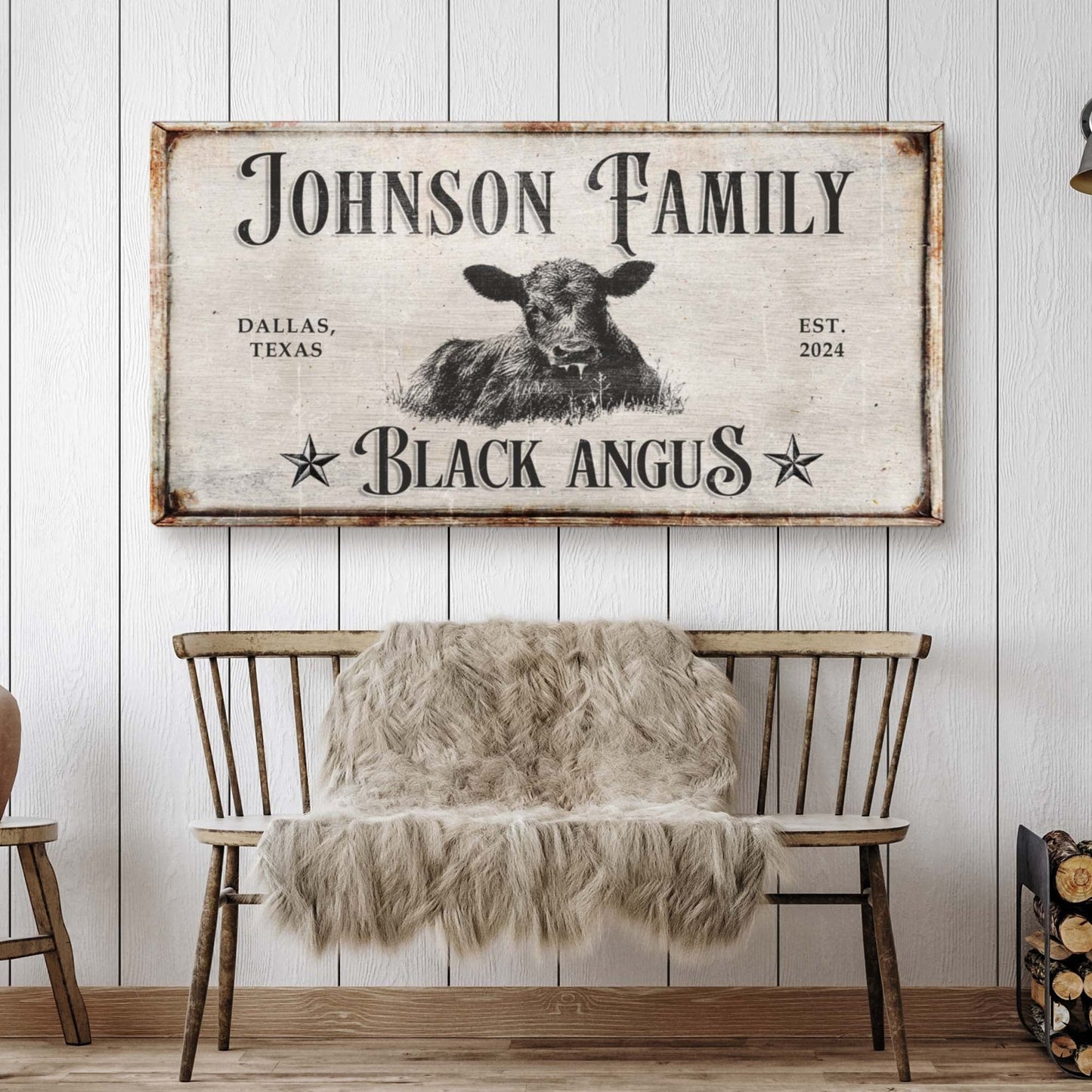 Black Angus Cattle Canvas Wall Art