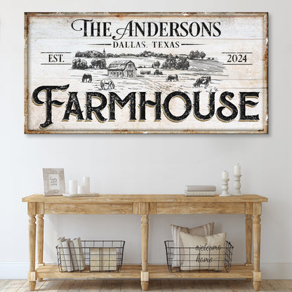Rustic Farmhouse Canvas Sign XII