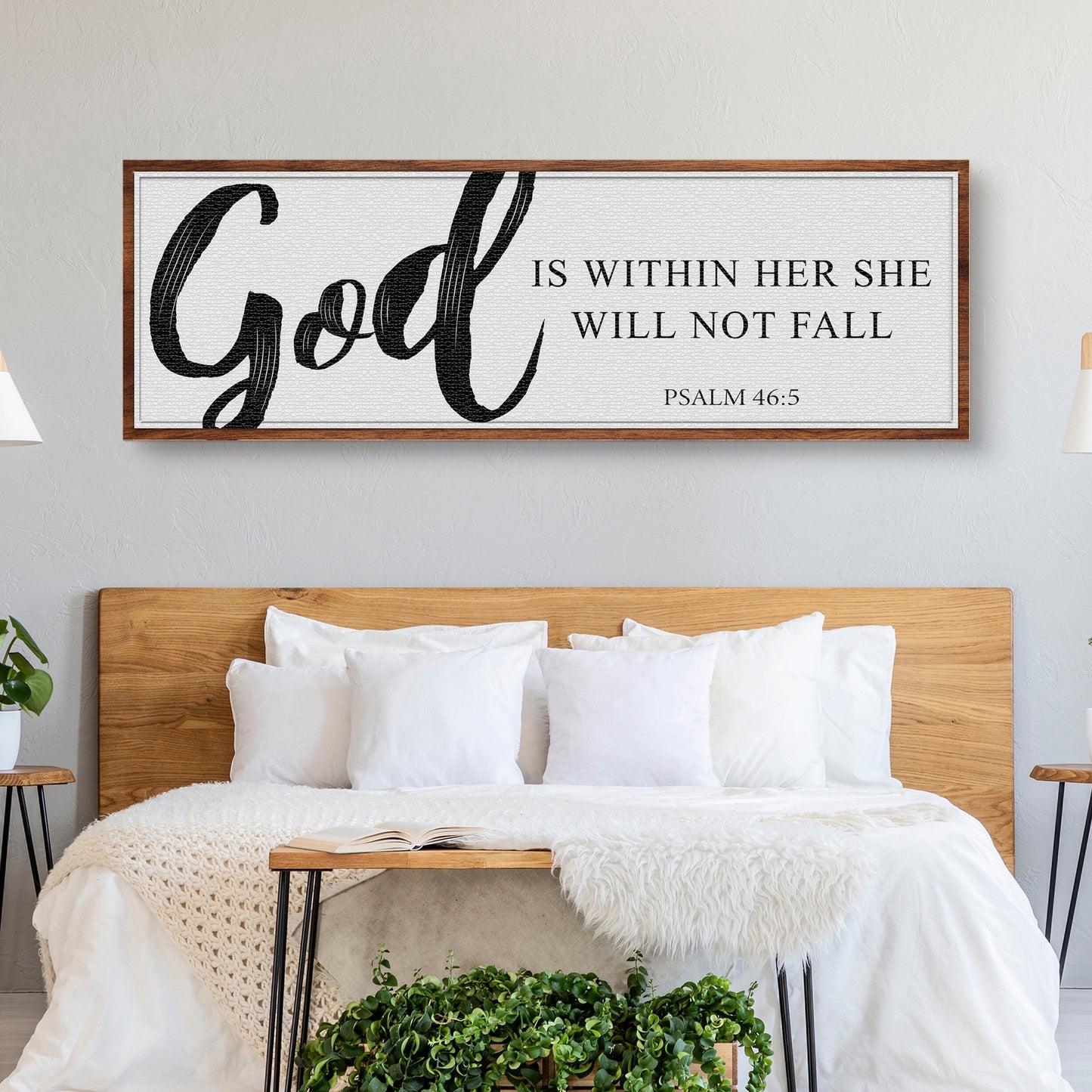 God Is Within Her She Will Not Fall - Psalm 46:5 Canvas Wall Art