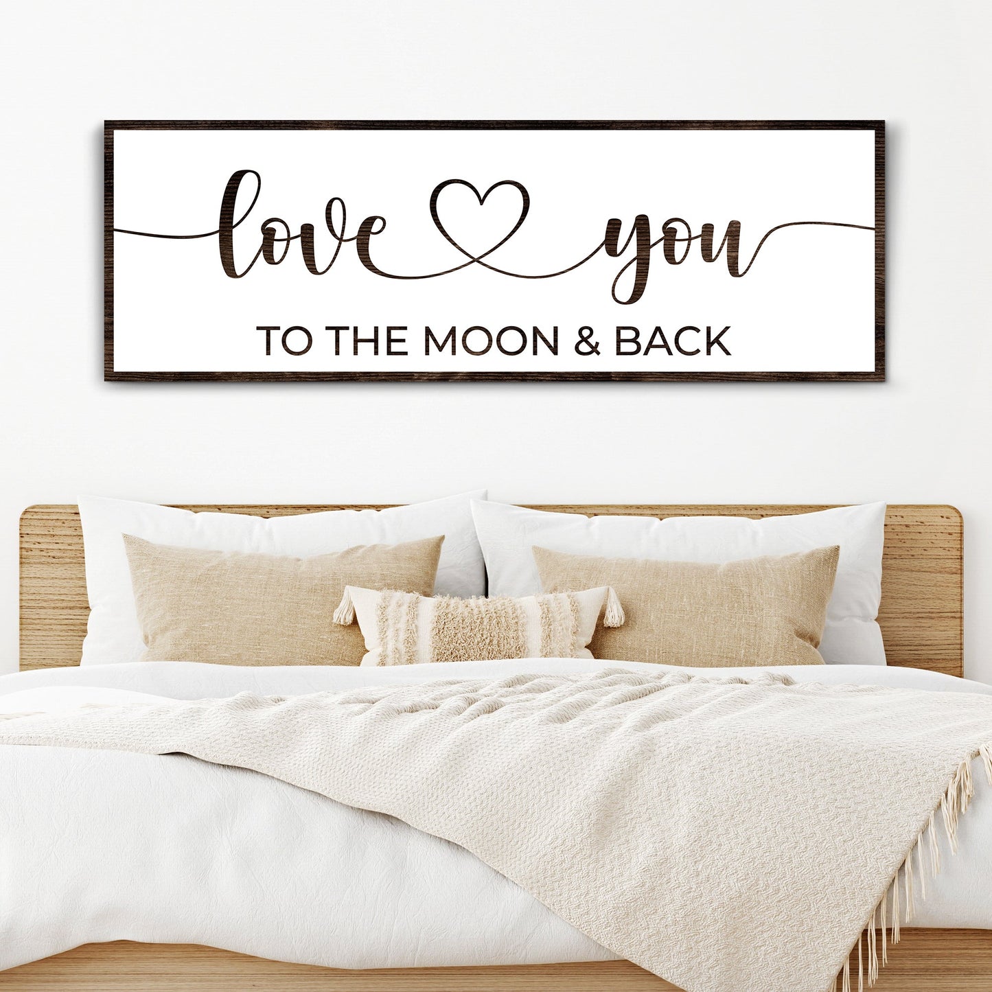 Love You to the Moon and Back canvas sign — sweet nursery and bedroom wall art