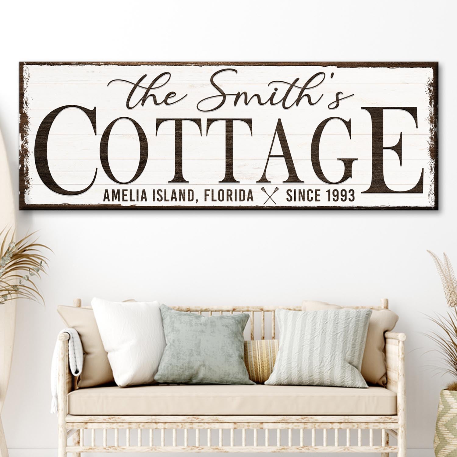 Cottage beach house canvas wall art II coastal home decor