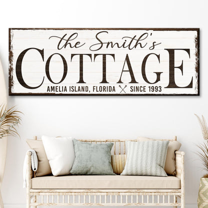 Cottage beach house canvas wall art II coastal home decor