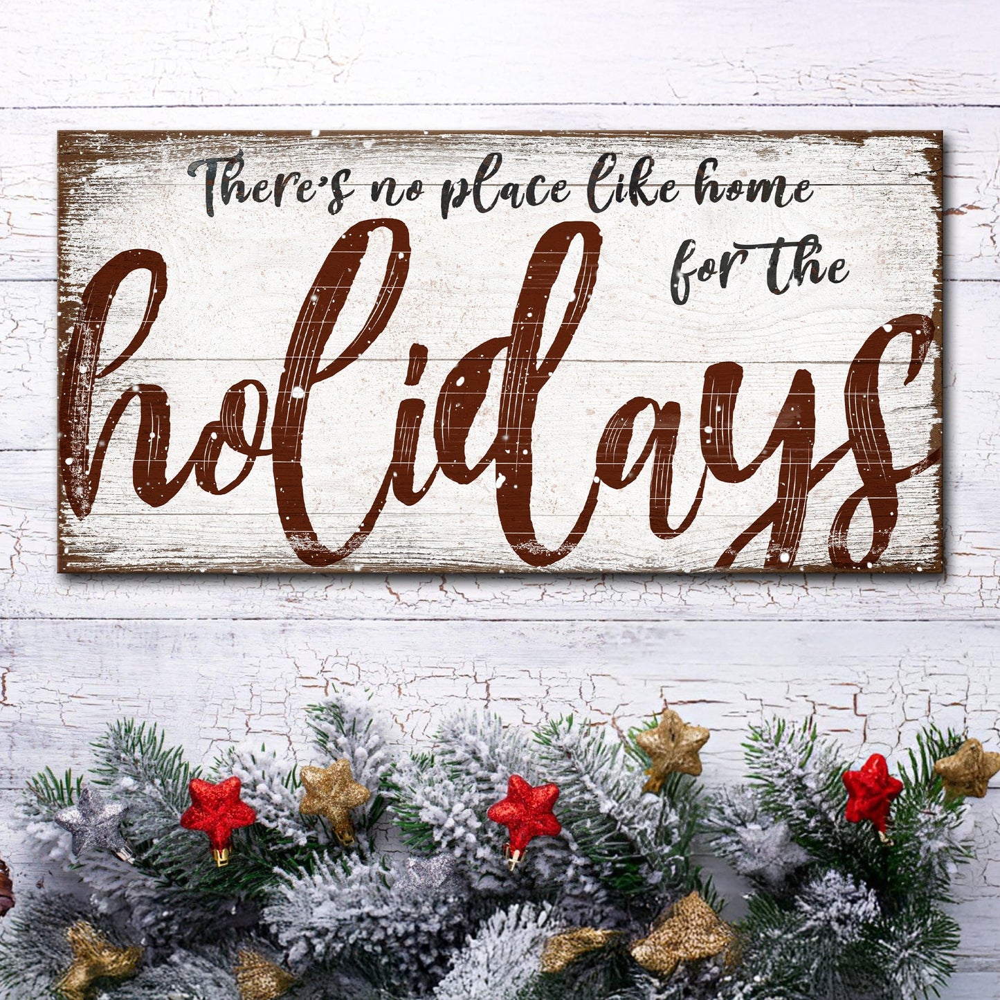 There's No Place Like Home for the Holidays Canvas Wall Art