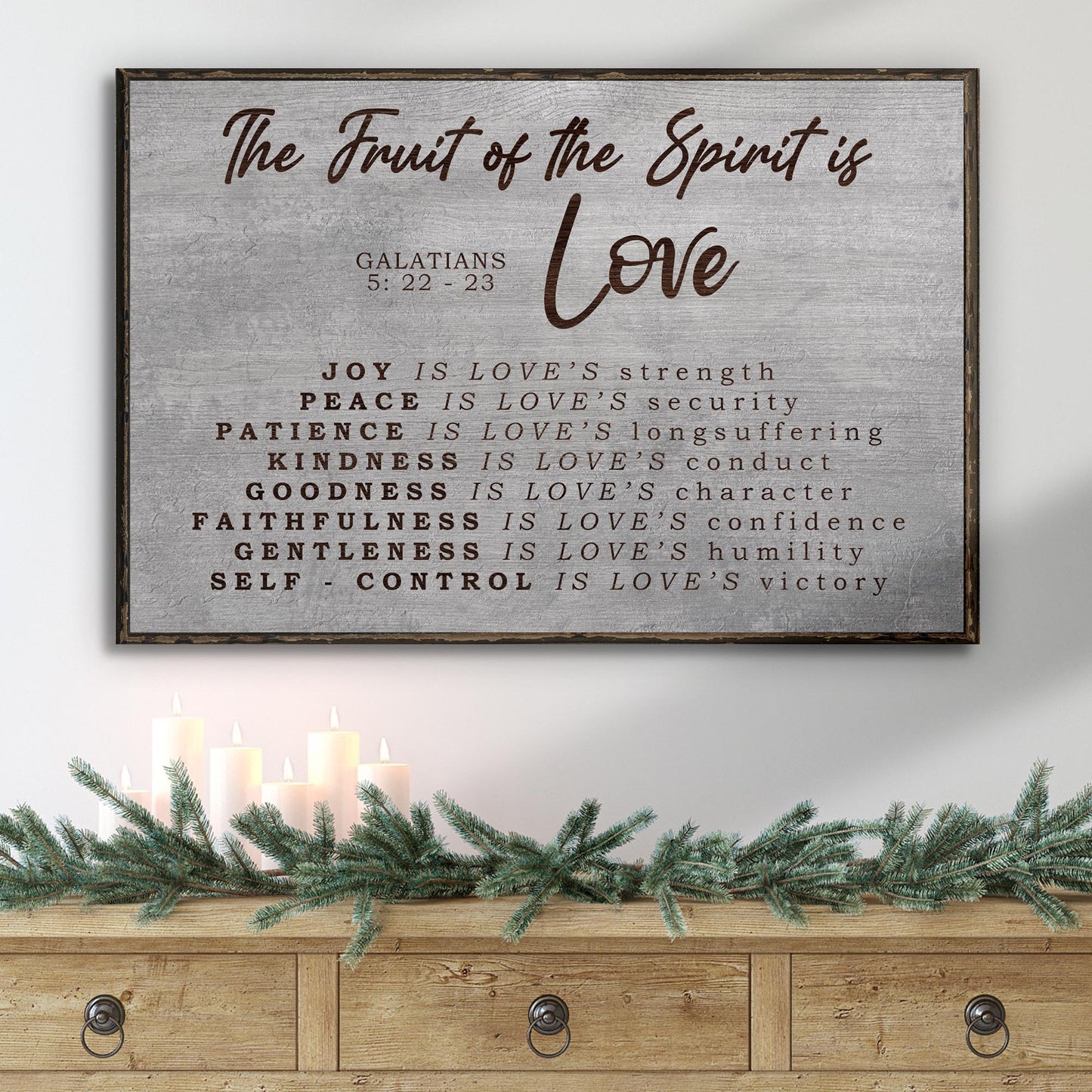 Galatians 5:22-23 Fruit of the Spirit Canvas - Style C