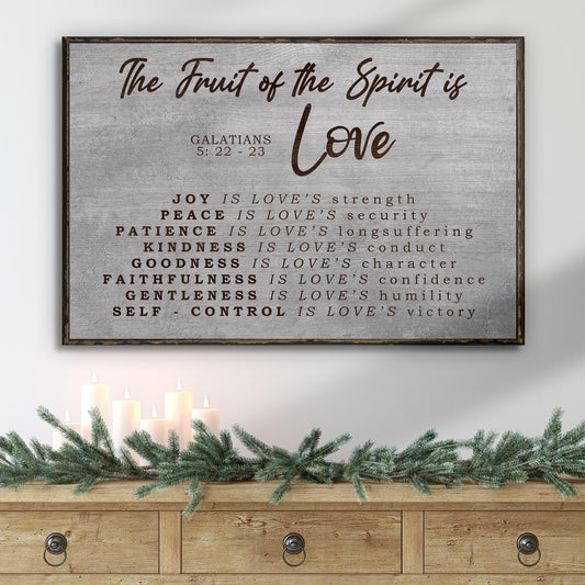Galatians 5:22-23 Fruit of the Spirit Canvas - Style C