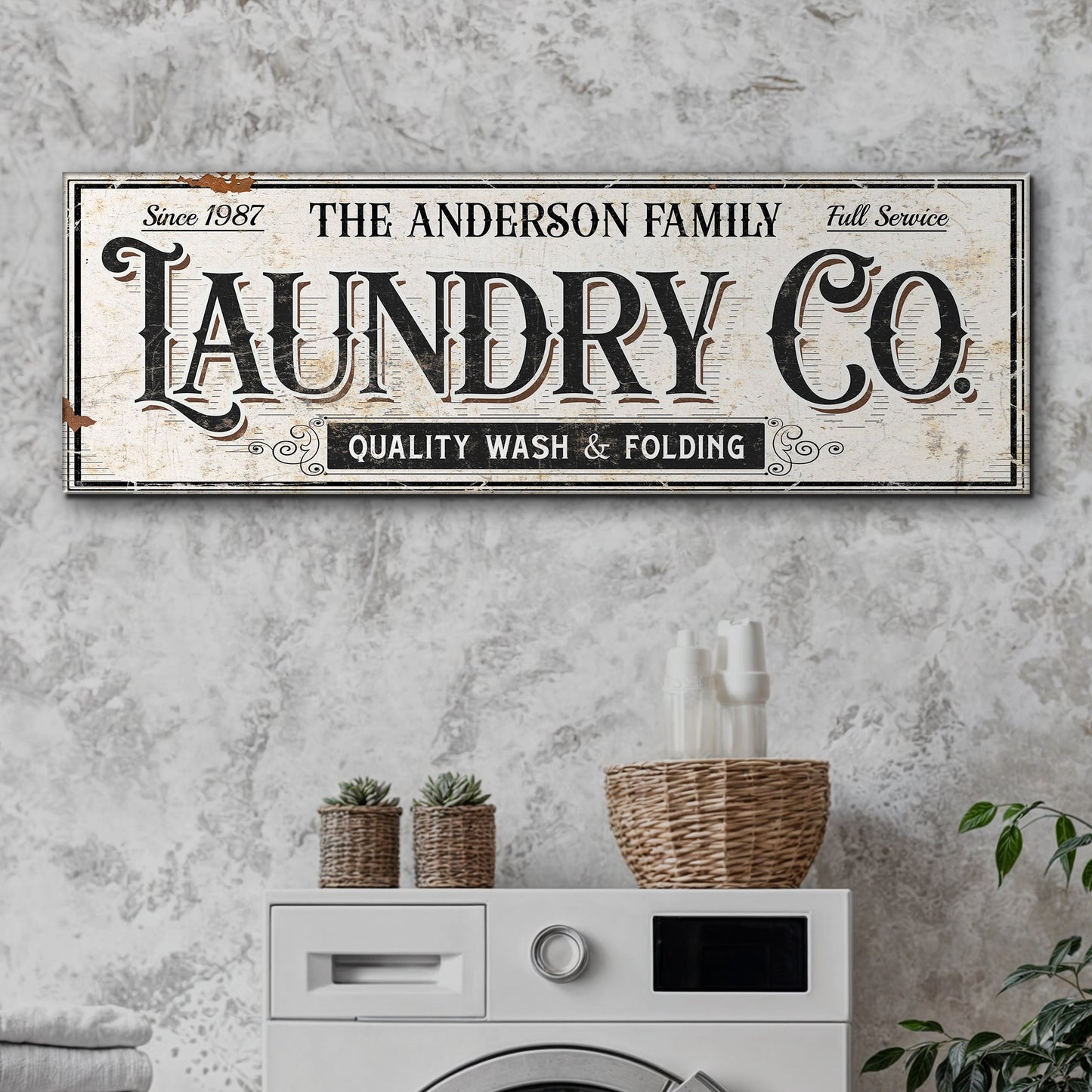 Laundry Room Canvas Wall Art VIII