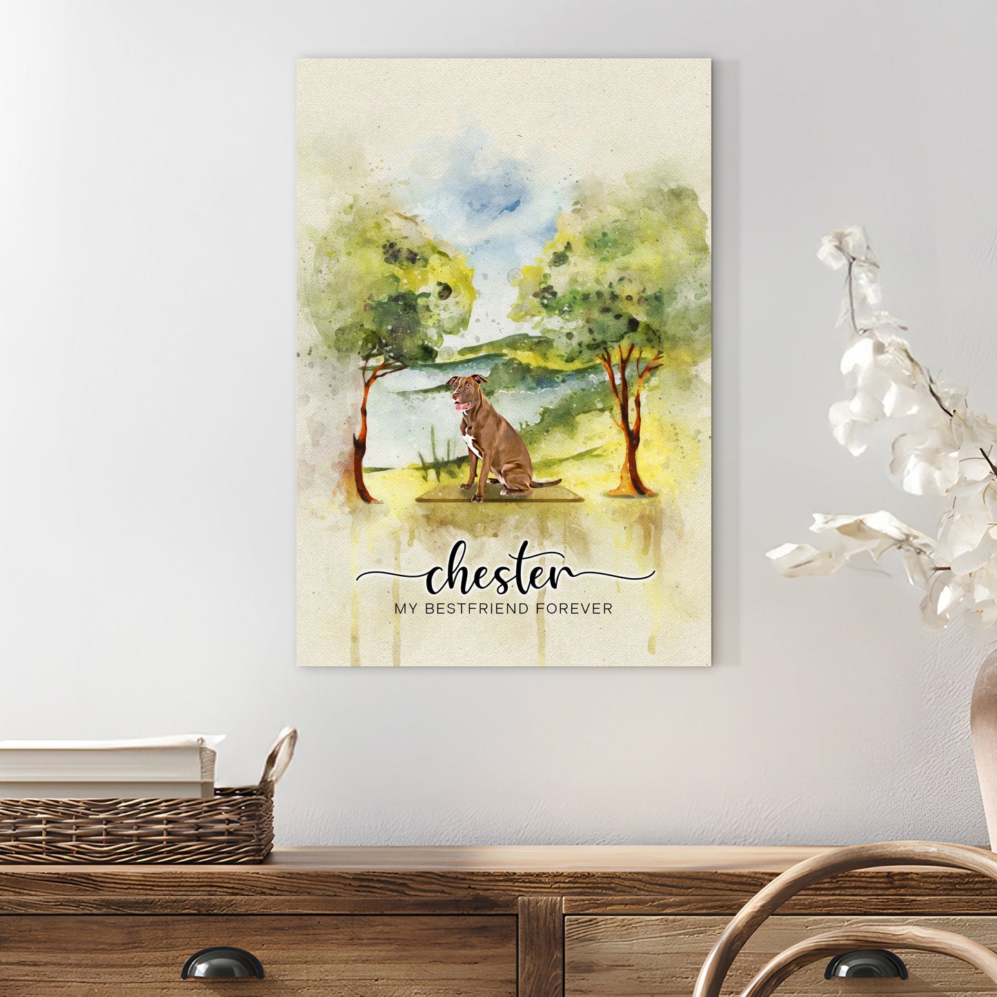 My Best Friend Forever Pet Memorial Canvas Wall Art