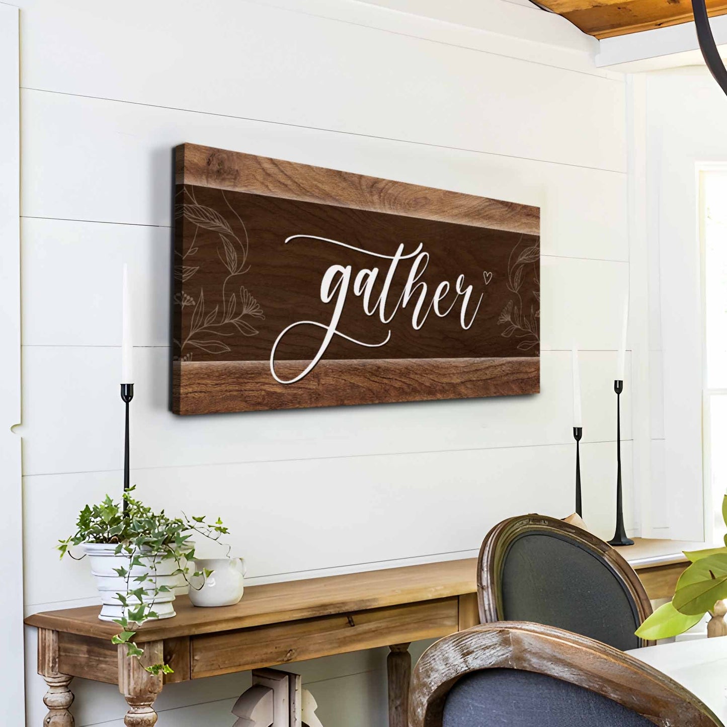 Gather Canvas Wall Art Sign