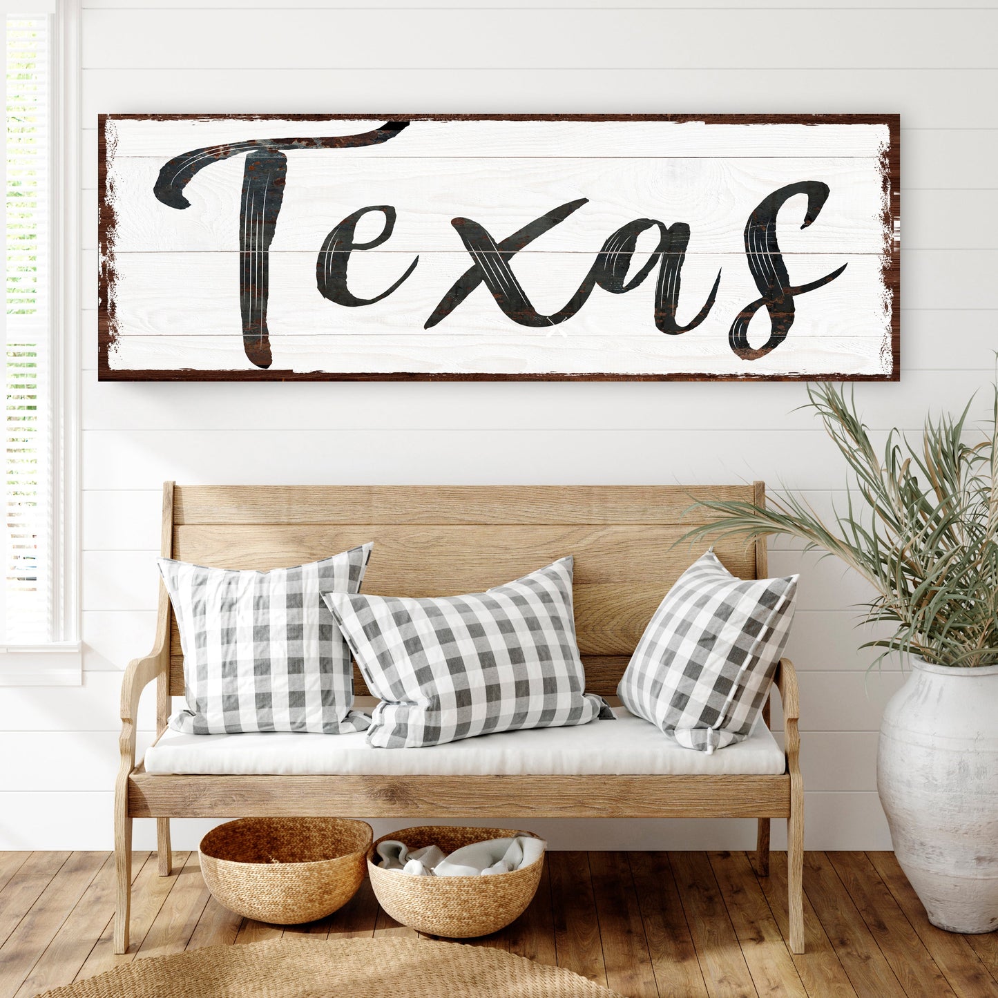 Texas Home Canvas Wall Art Sign