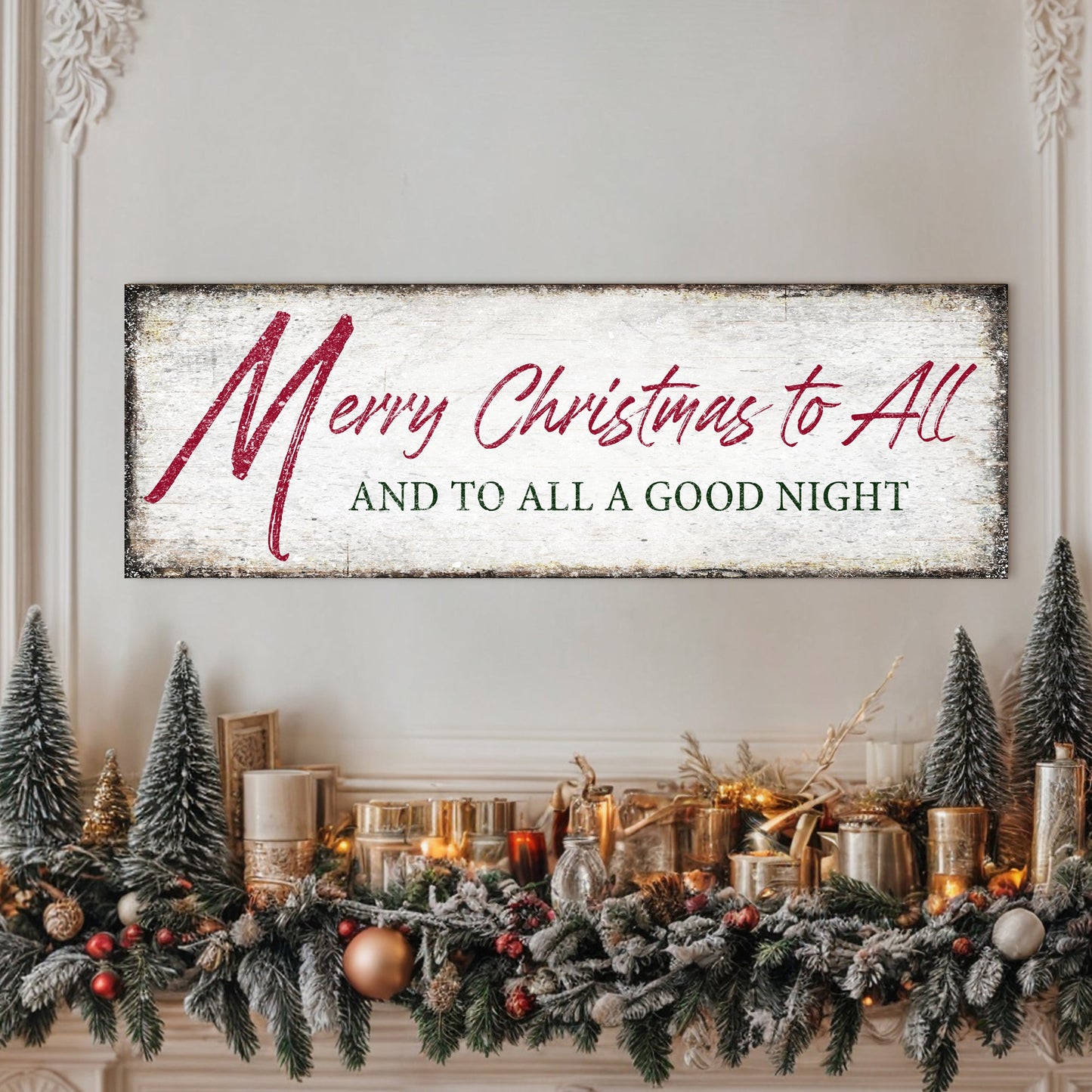 Merry Christmas to All and Goodnight Canvas Wall Art