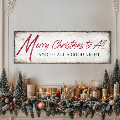 Merry Christmas to All and Goodnight Canvas Wall Art