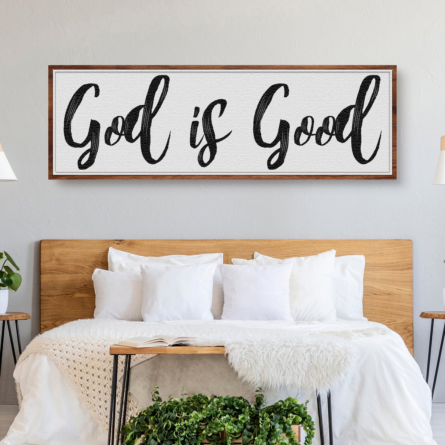 God Is Good Faith Canvas Sign - Style III