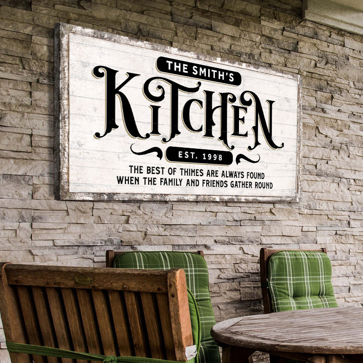Kitchen Wall Art Canvas Sign for Home