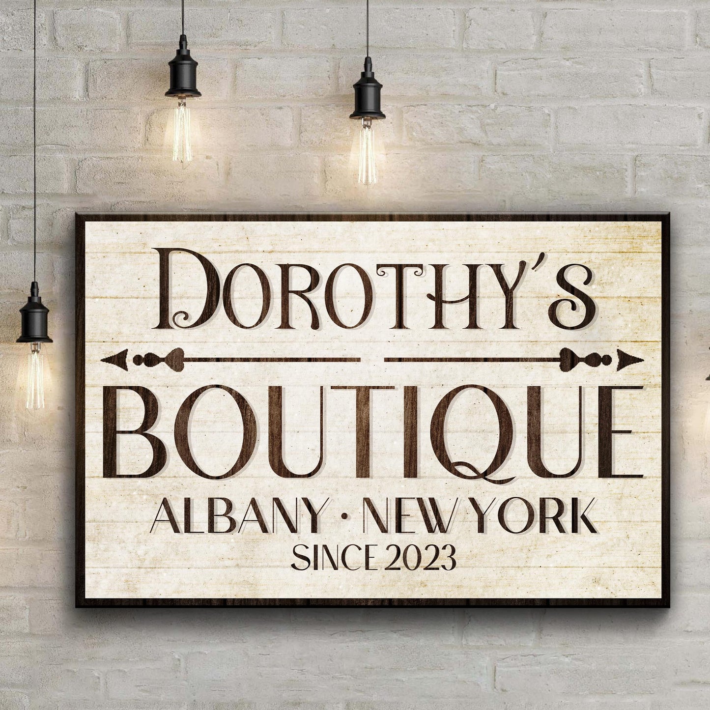Boutique Sign Canvas Wall Art