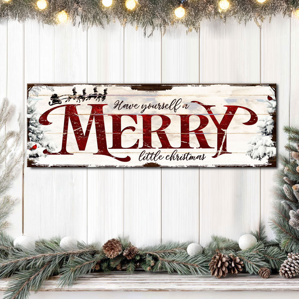 Have Yourself a Merry Little Christmas Canvas Wall Art VIII