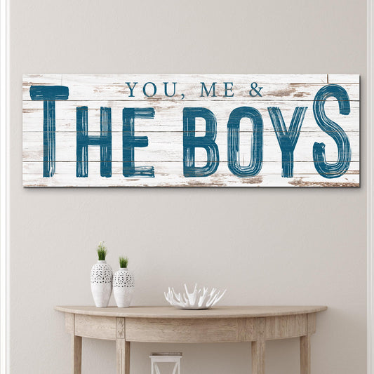 You Me and the Boys Rustic Canvas Wall Art