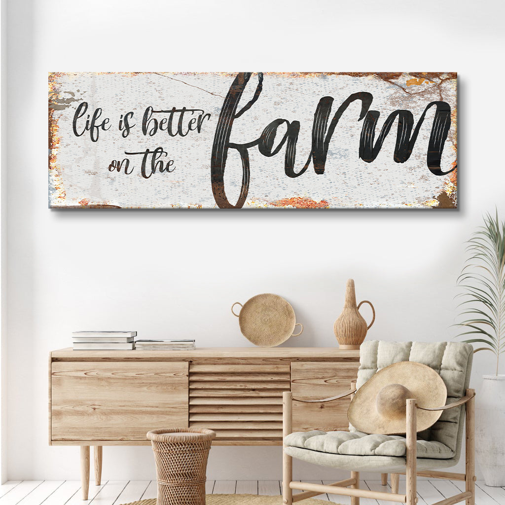 Life Is Better on the Farm Canvas Wall Art