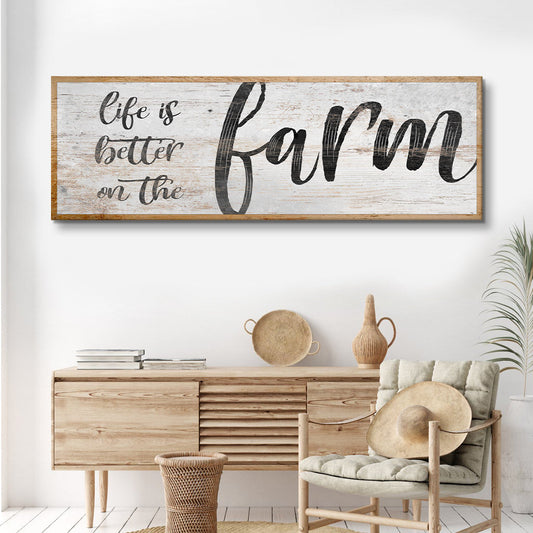 Life Is Better on the Farm Vertical Canvas Art