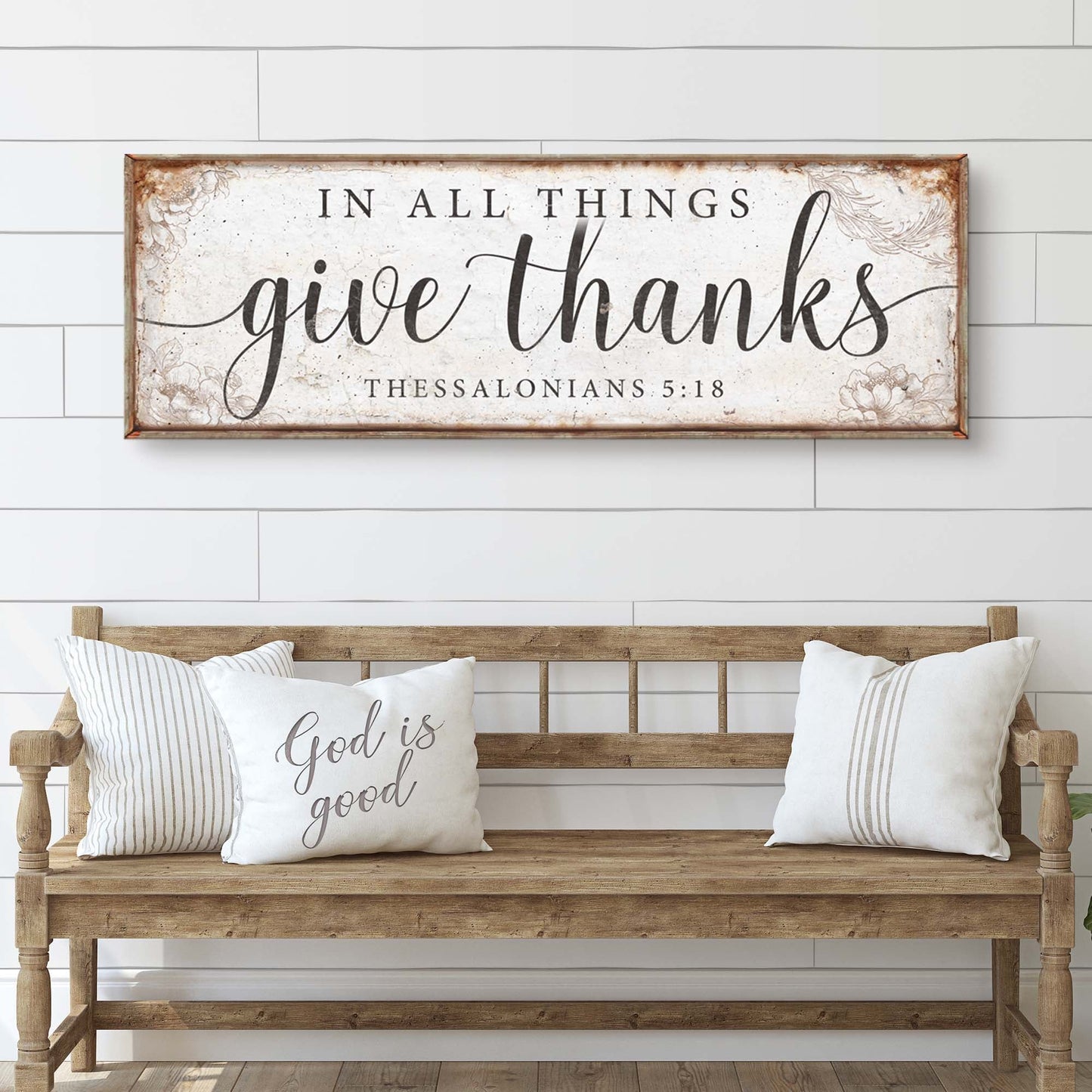 In All Things Give Thanks 1 Thessalonians 5:18 Canvas