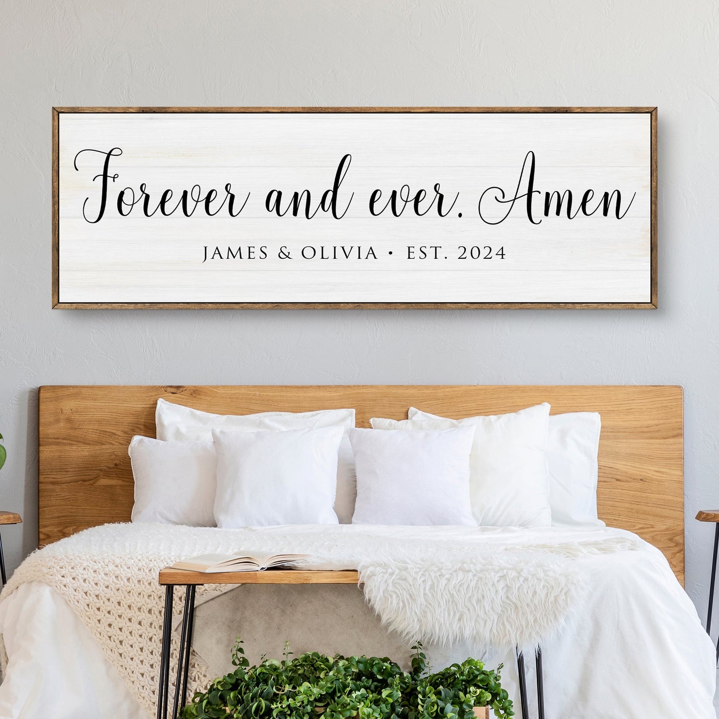 Forever and Ever Amen Faith Canvas Sign