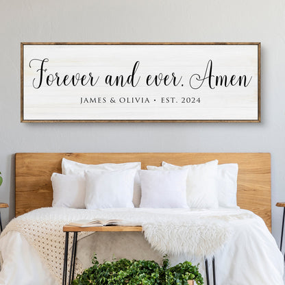 Forever and Ever Amen Faith Canvas Sign