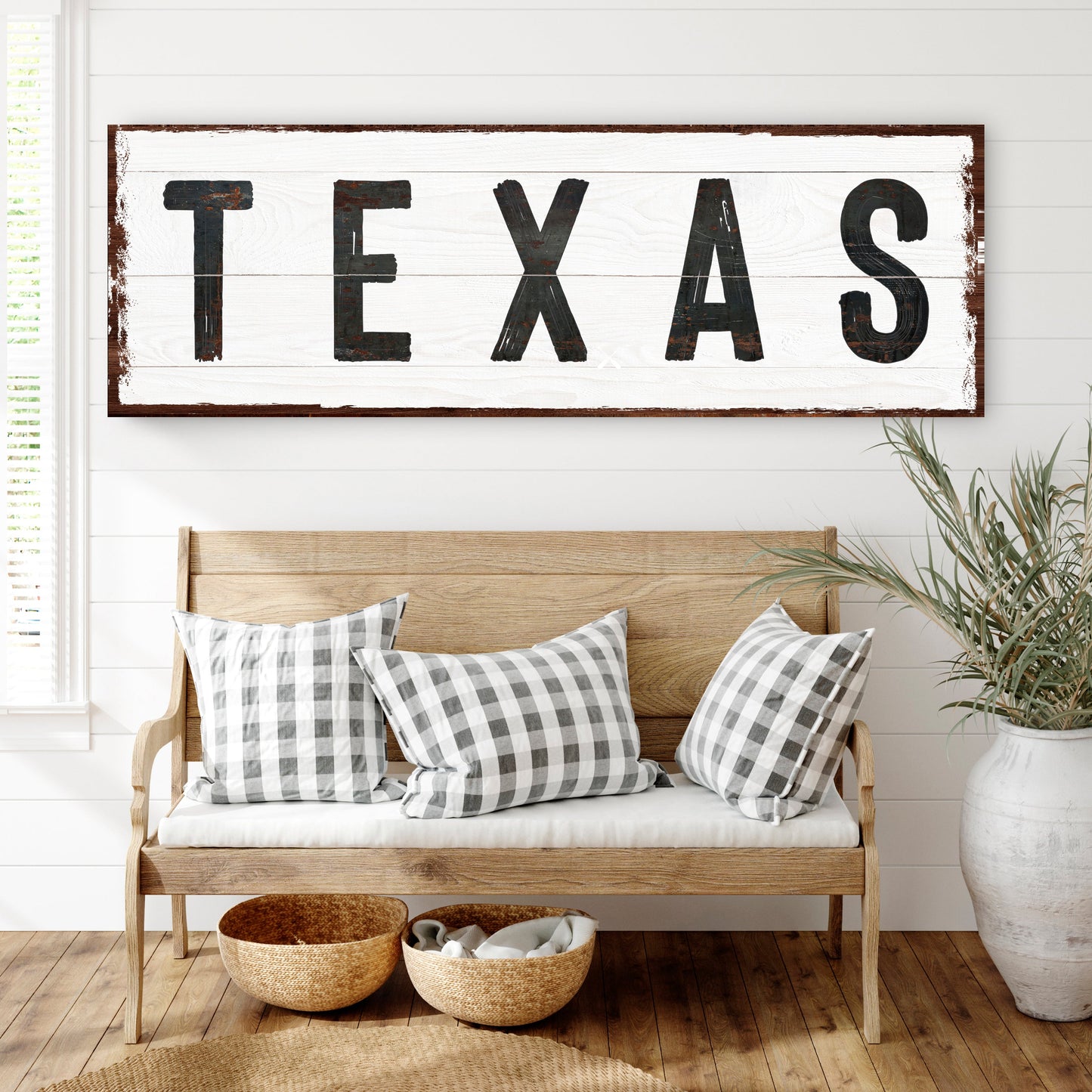 Texas Home Canvas Wall Art Sign