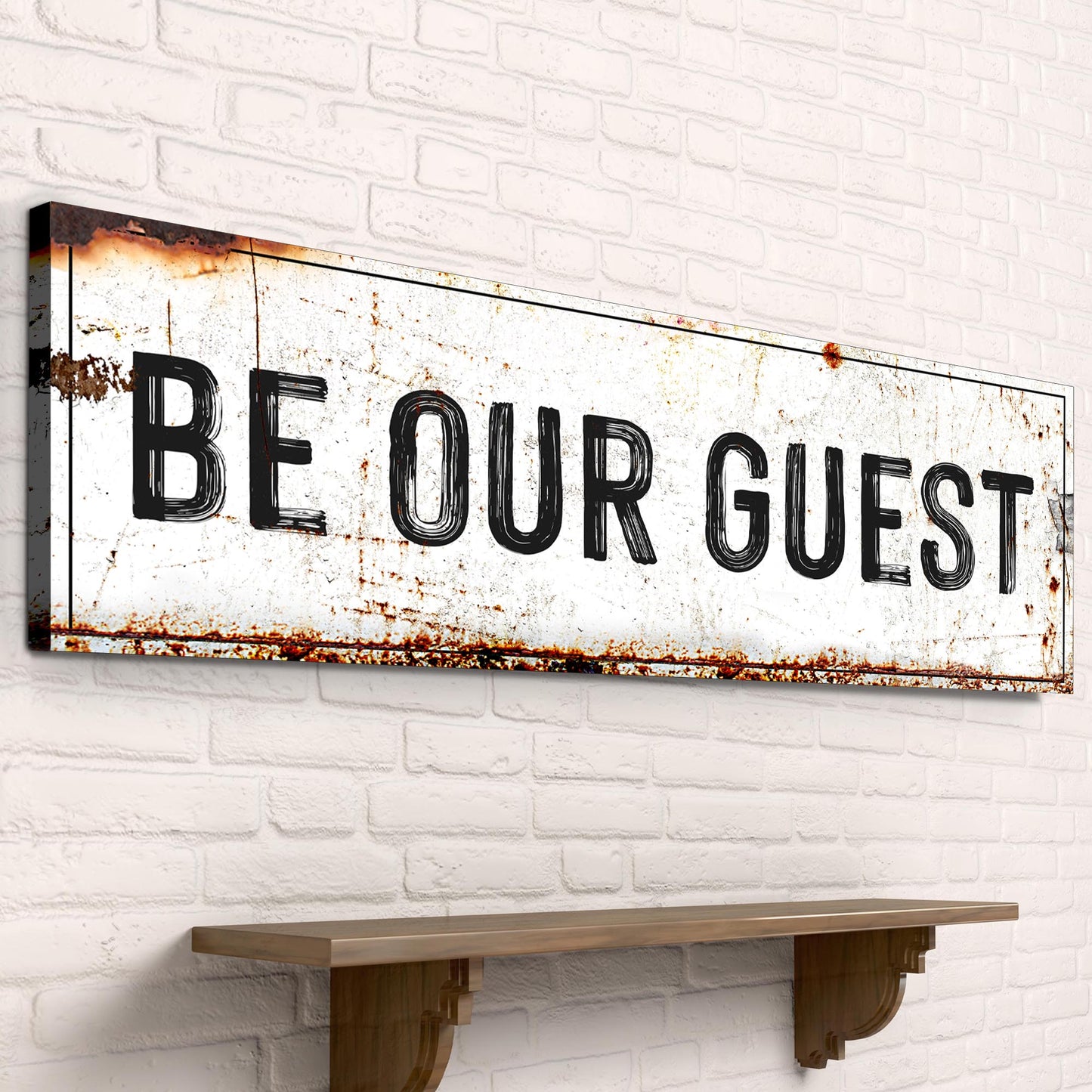 Be Our Guest Welcome Sign Canvas Wall Art II