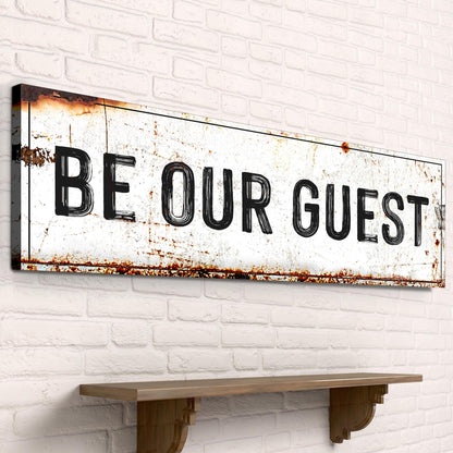 Be Our Guest Welcome Sign Canvas Wall Art II