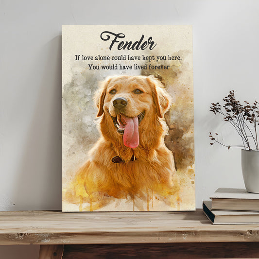 Pet Memorial Watercolor Canvas Wall Art