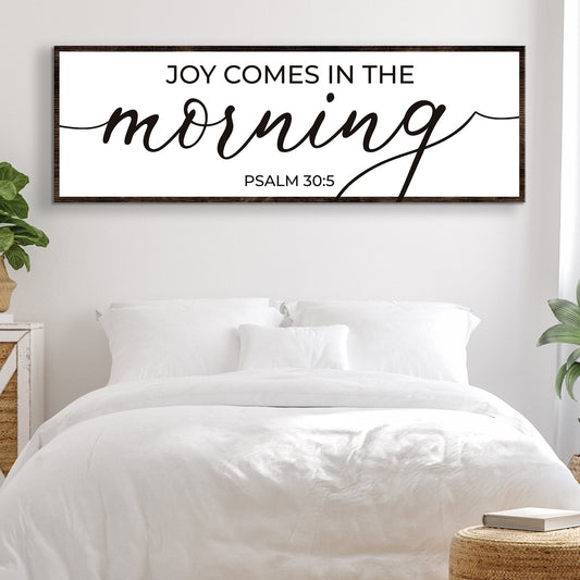 Joy Comes in the Morning scripture canvas wall art - ready to hang premium canvas