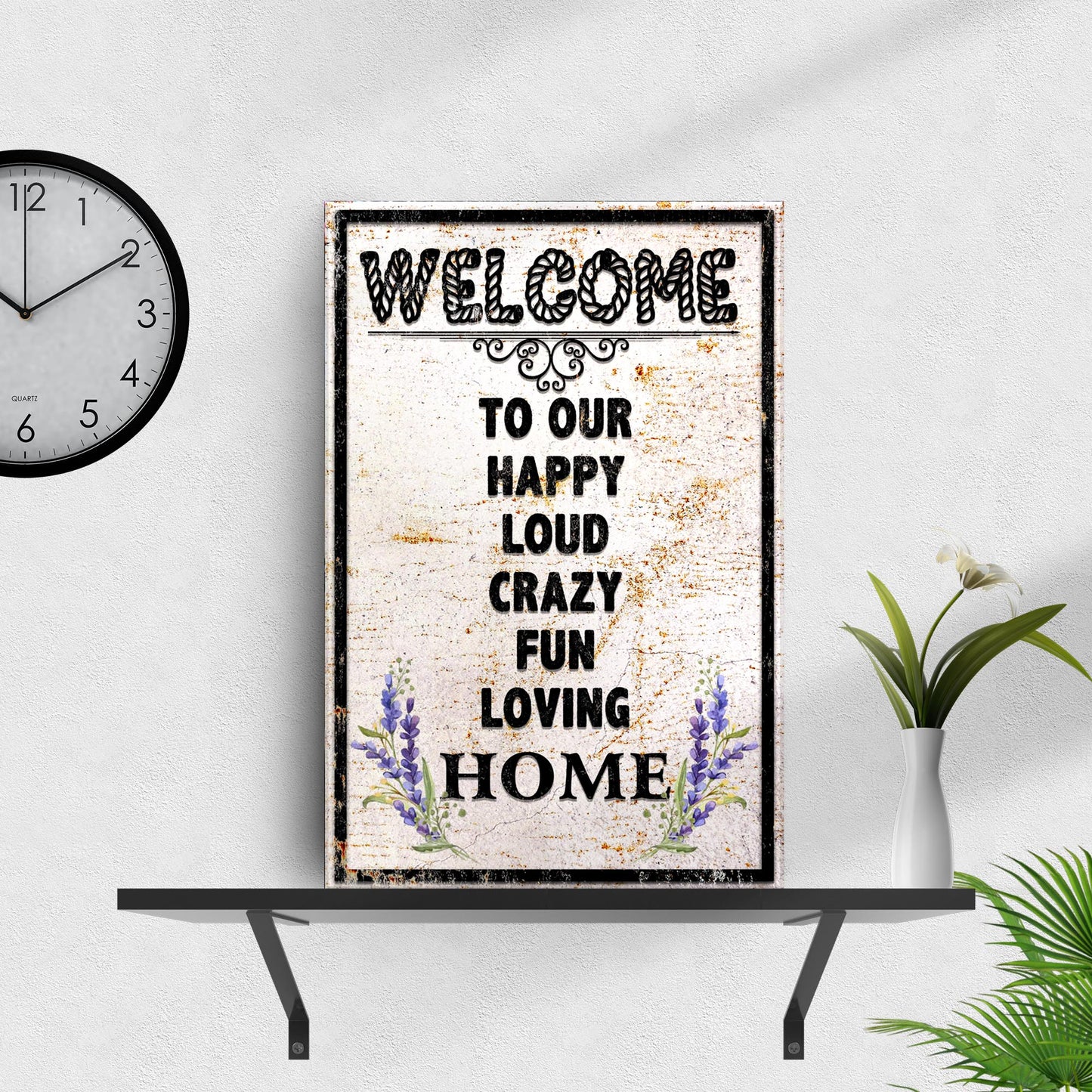 Funny Home Canvas Wall Art Sign - Style B