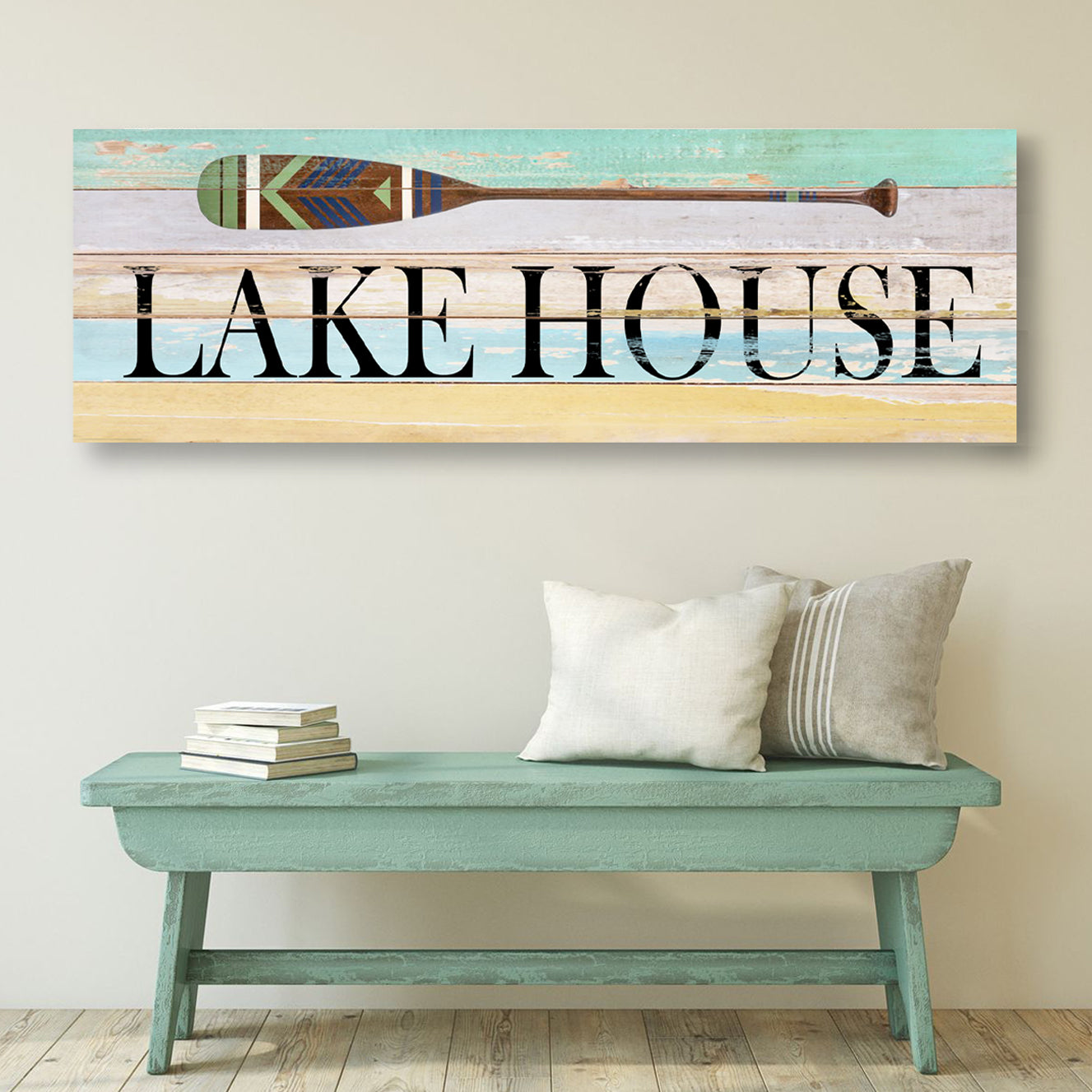 Lake House Coastal Canvas Wall Art