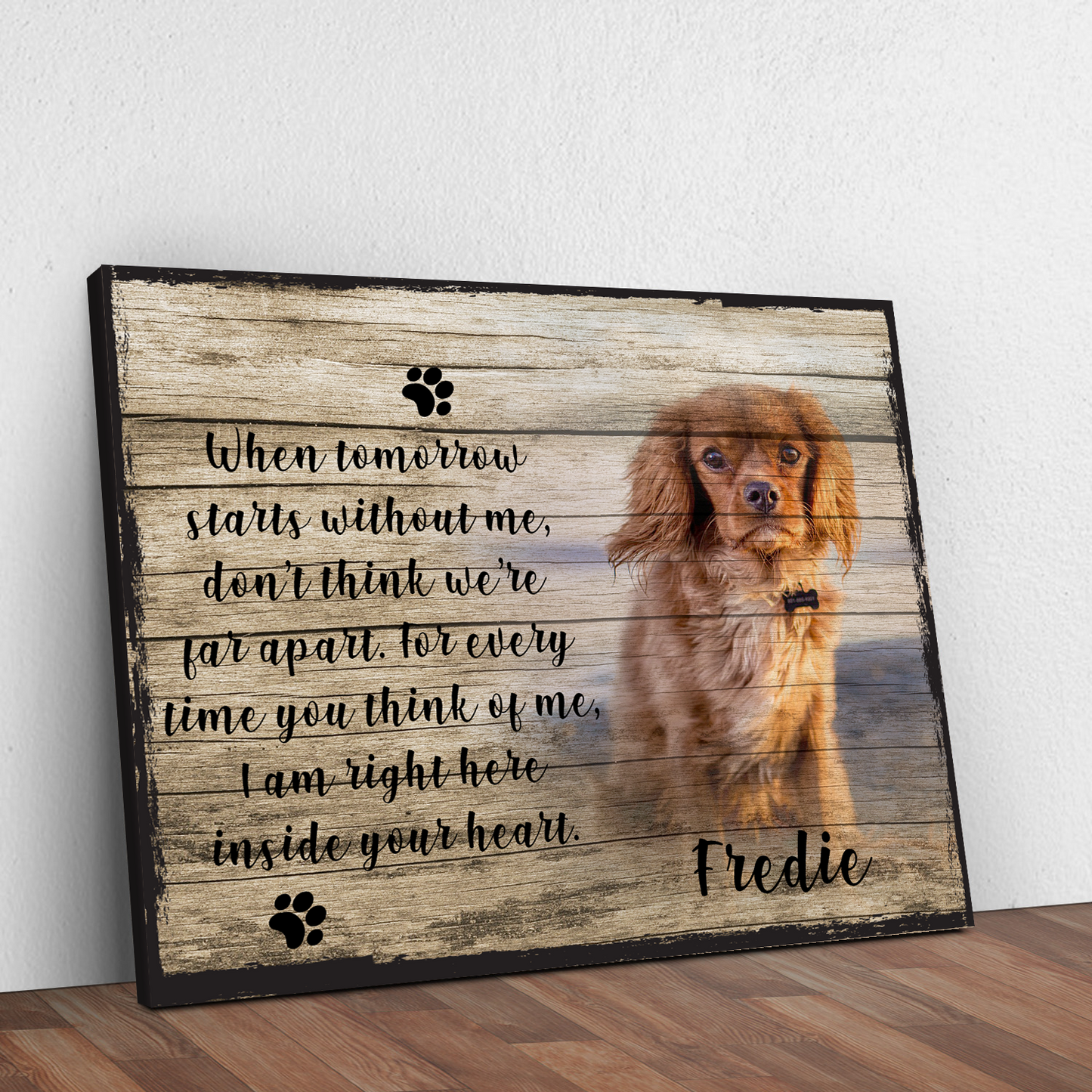 Personalized Pet Memorial Canvas Sign Wall Art