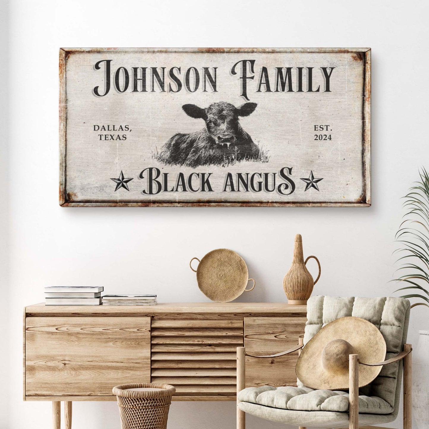 Black Angus Cattle Canvas Wall Art