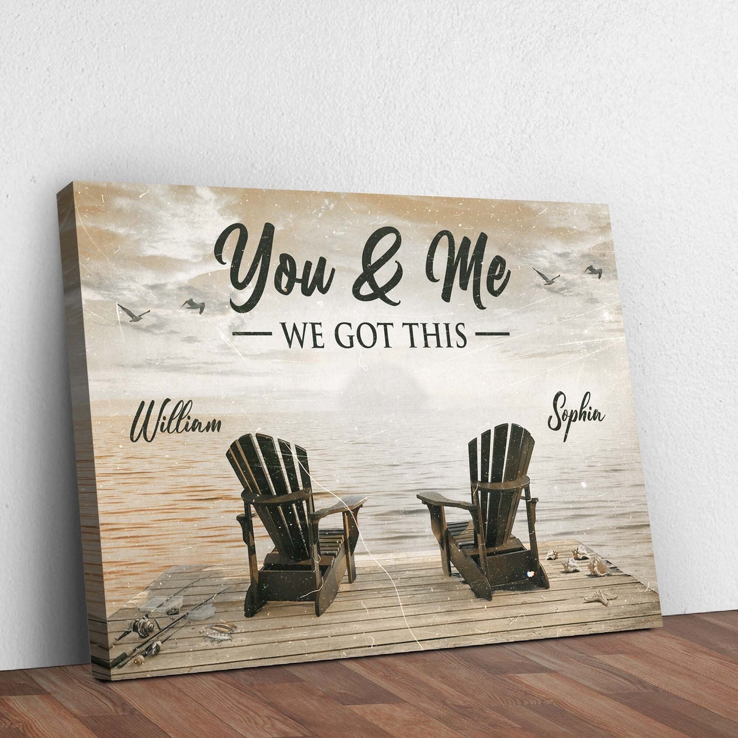 Fishing Themed We Got This Couple Canvas Wall Art