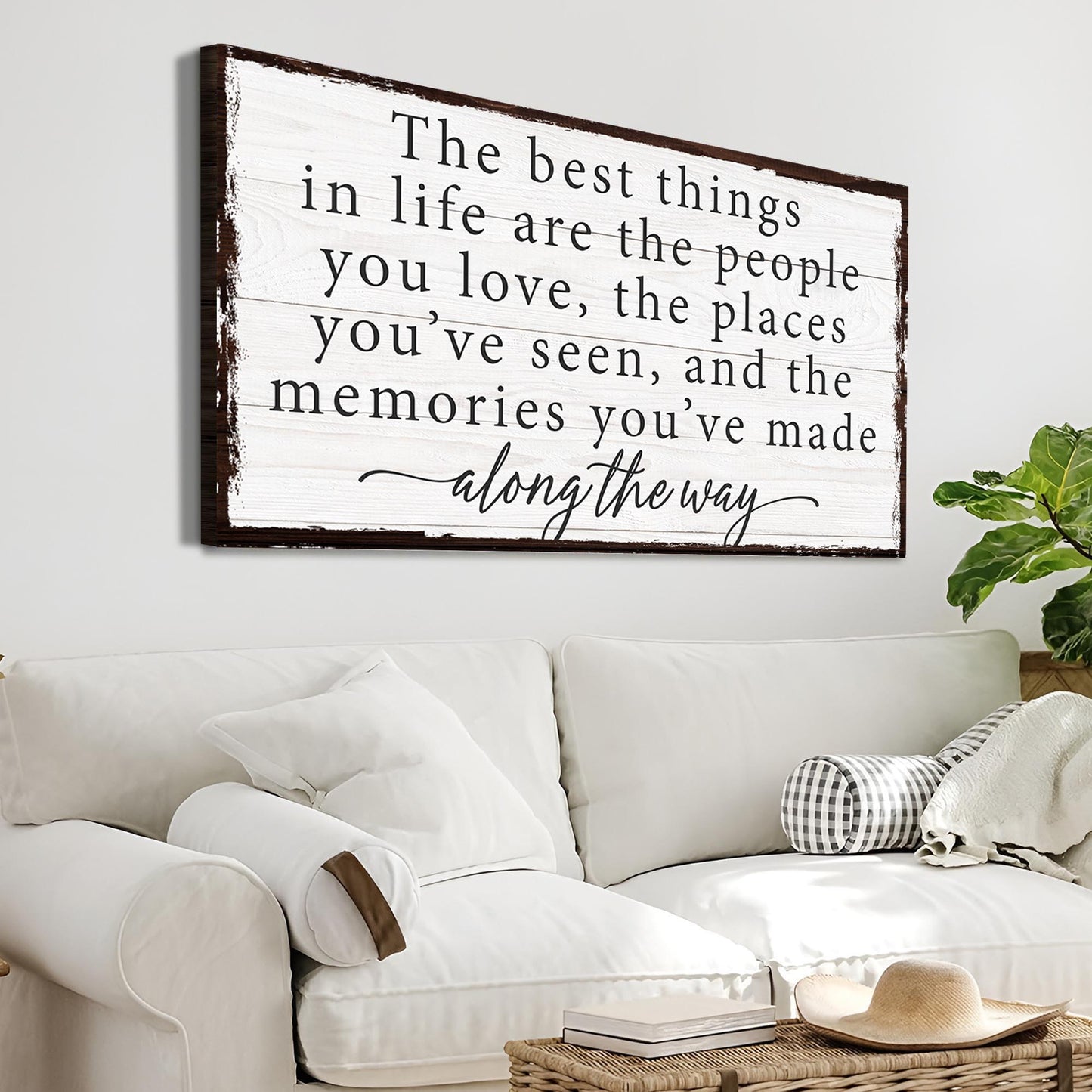 The Best Things in Life Canvas Wall Art Sign