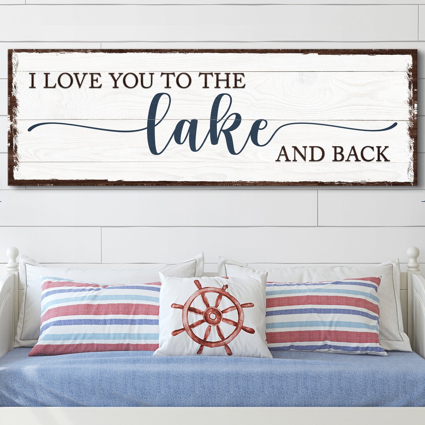 Love You to the Lake and Back Canvas Sign