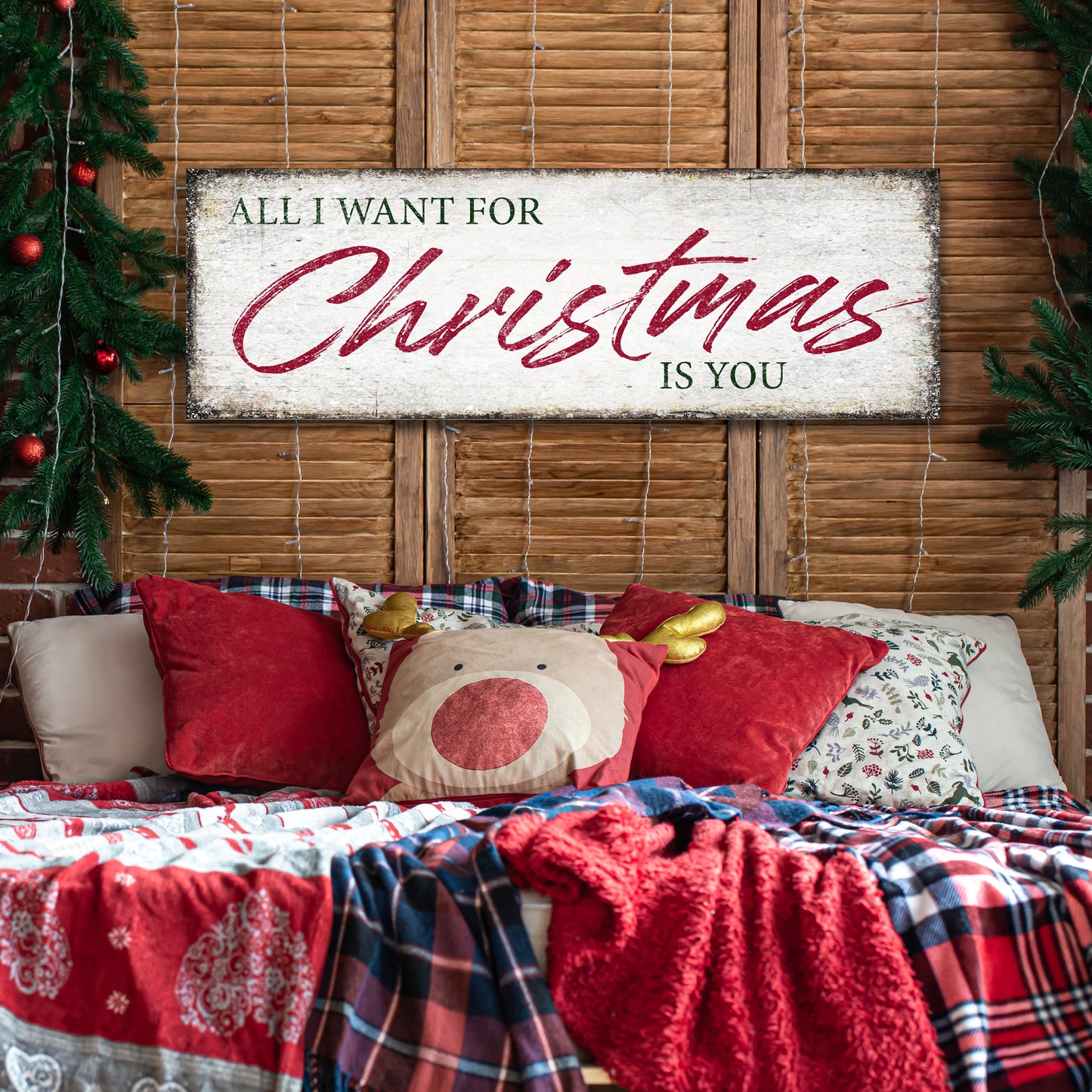 All I Want For Christmas Is You Canvas Sign
