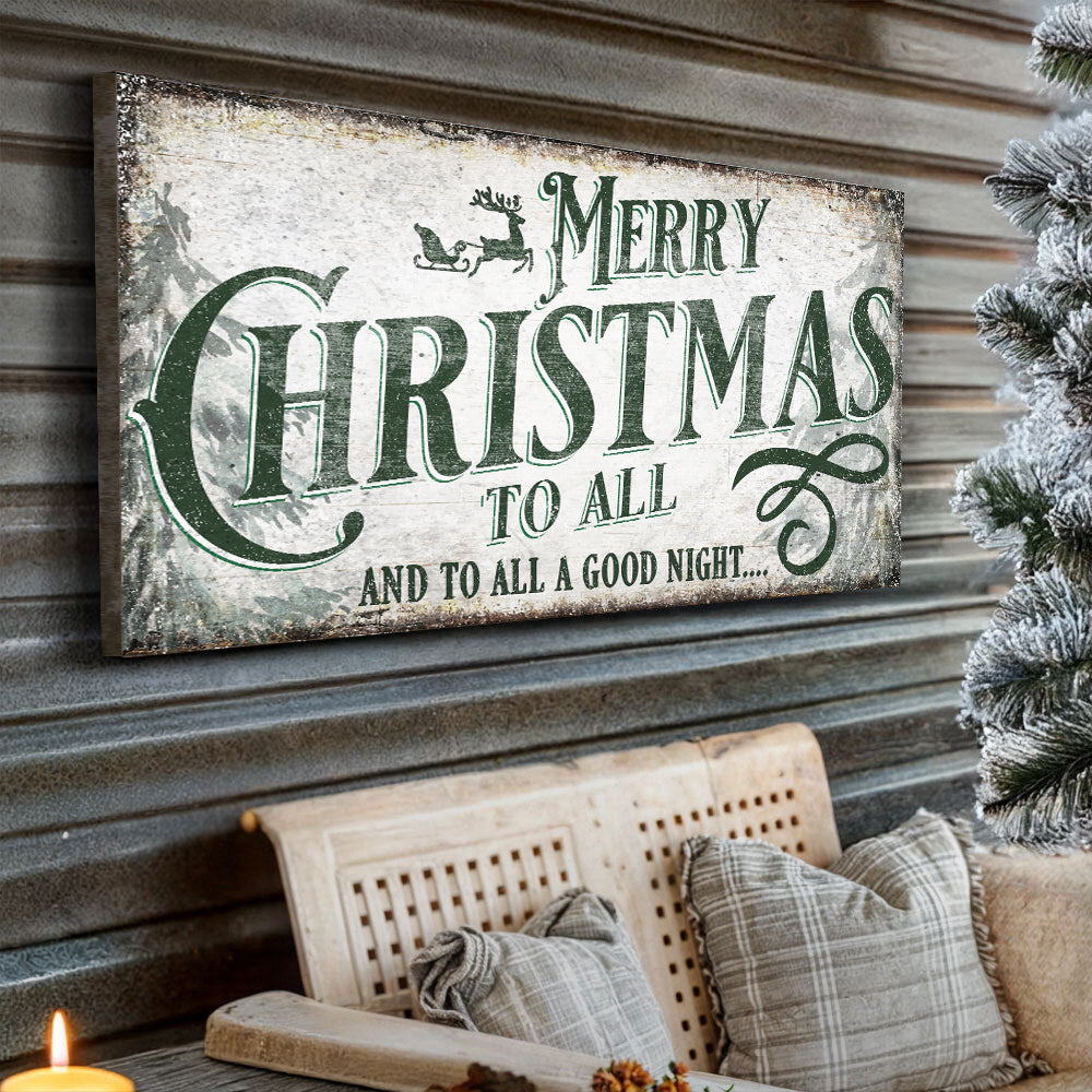 Merry Christmas to All and Goodnight Canvas Wall Art