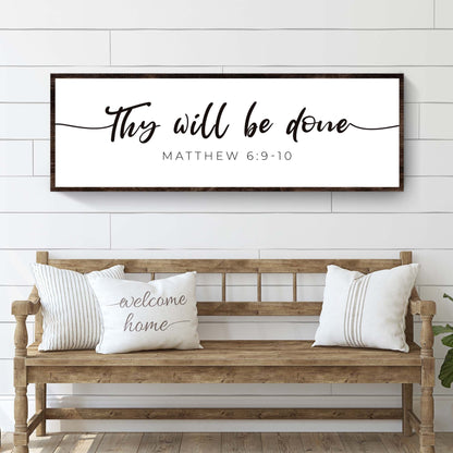 Thy Will Be Done Scripture Canvas Wall Art