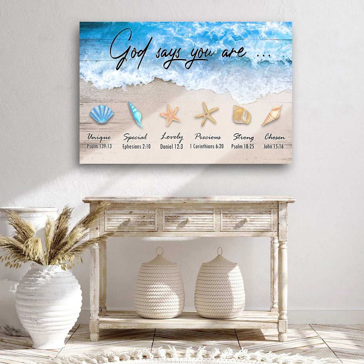 God Says You Are Canvas Wall Art - Faith Affirmation Sign