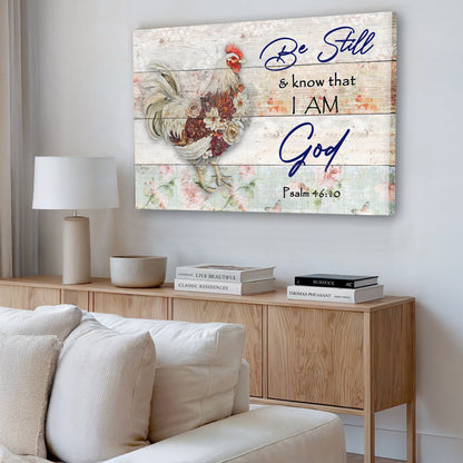 Be Still Faith Sign Canvas Wall Art II