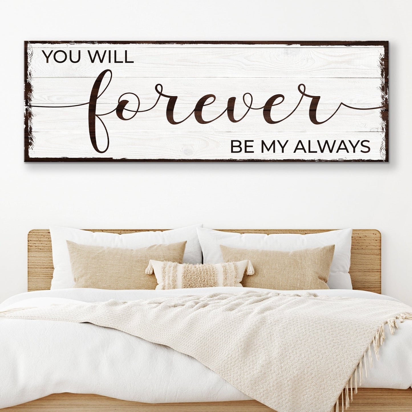 Forever Be My Always Canvas Wall Art - Style B