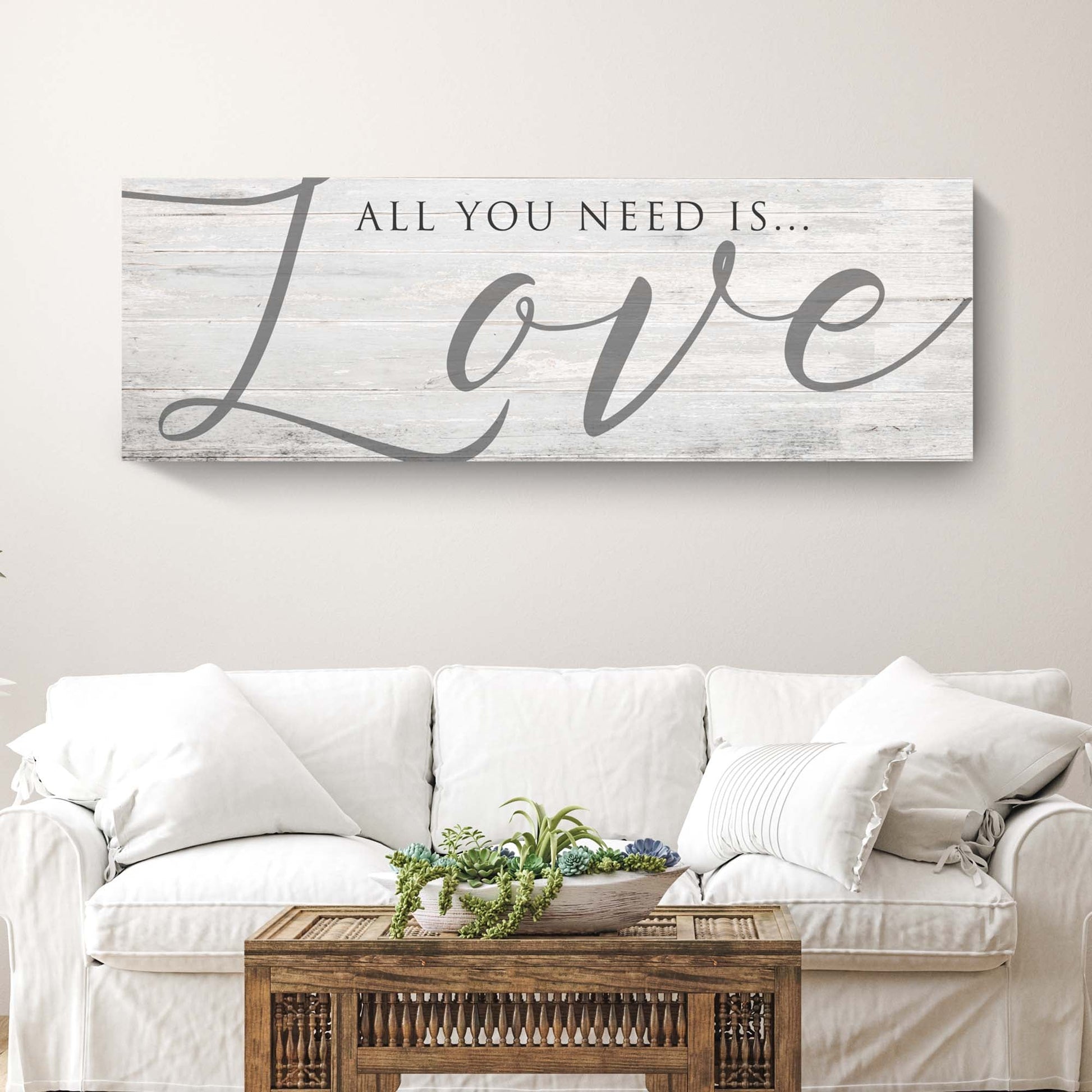 All you need is love canvas sign