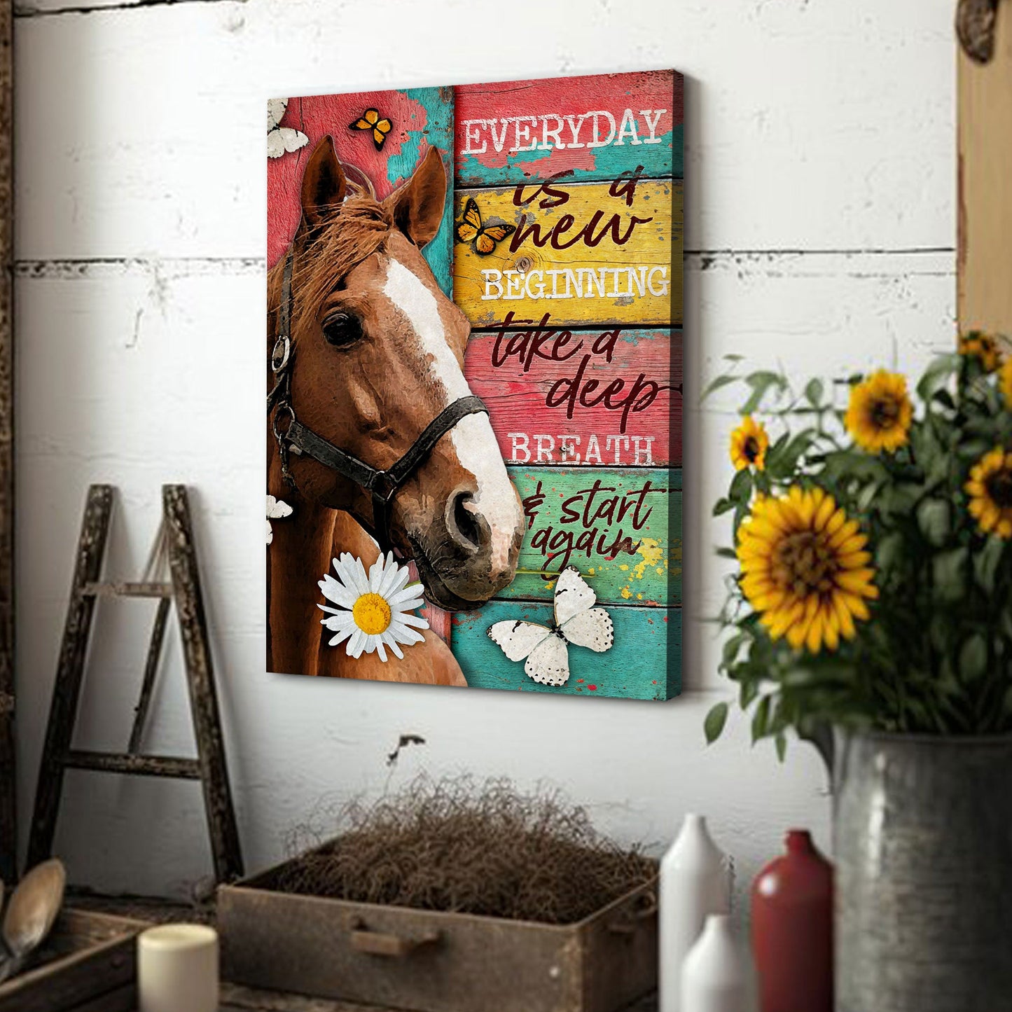 Everyday Is a New Beginning Faith Canvas Sign