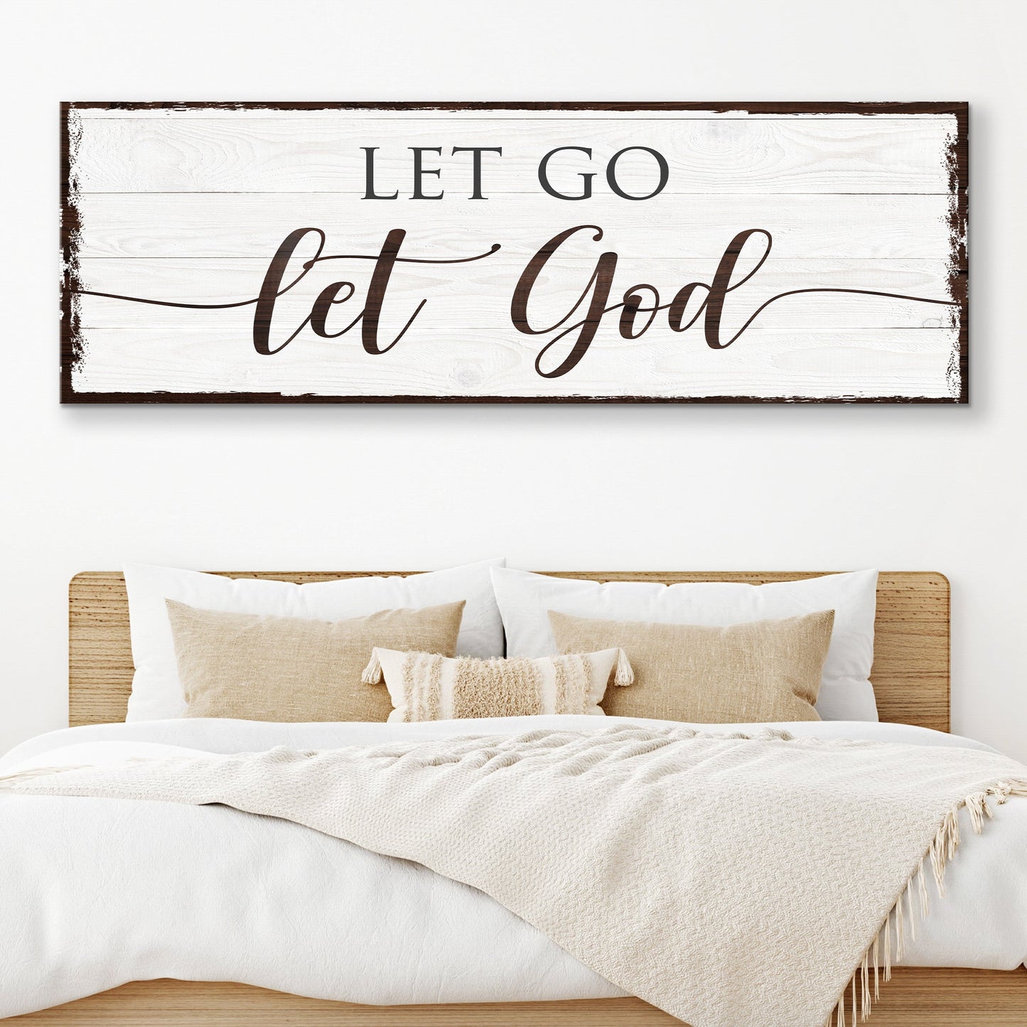 Let Go Let God Faith Canvas Wall Art